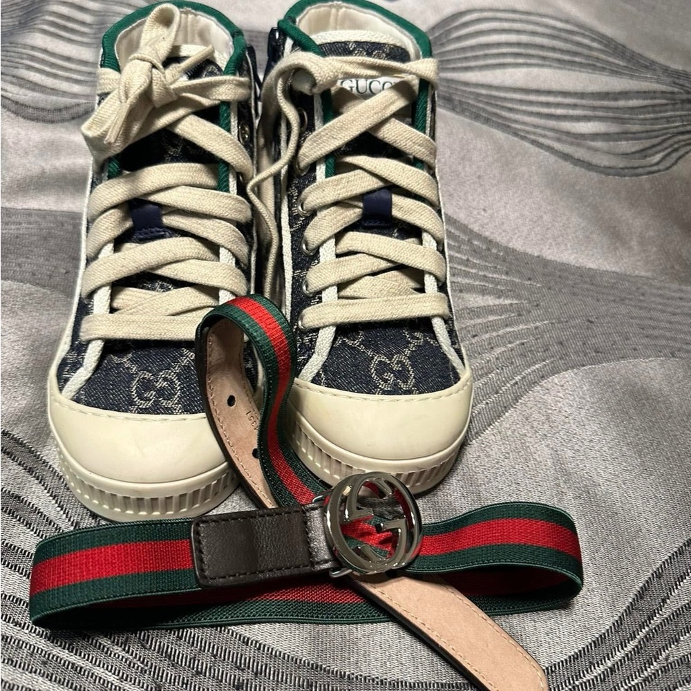 Gucci Kids Sneakers - Blue, Green, and White